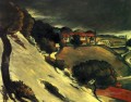 L Estaque bajo la nieve Paul Cezanne